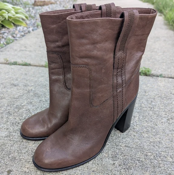 Brown Leather Ankle Boots kate spade new york Women's Baise Boot 8 - Picture 3 of 10